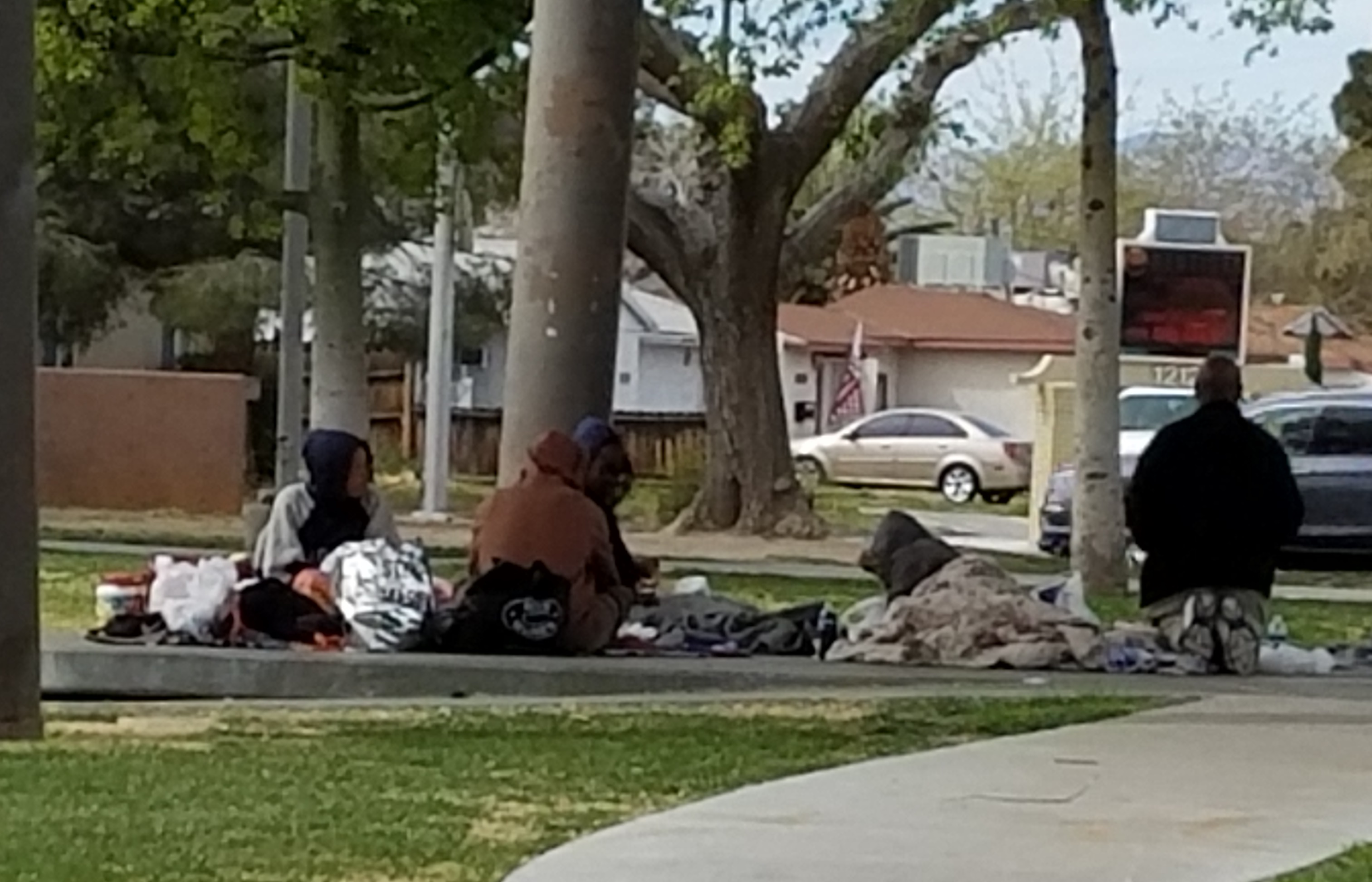 Homeless Gathering in the Park